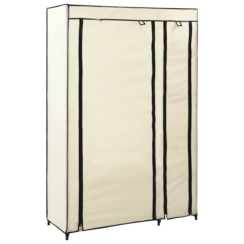 282424  Folding Wardrobes 2 pcs Cream 110x45x175 cm Fabric - PAKOBAZAAR