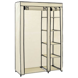282424  Folding Wardrobes 2 pcs Cream 110x45x175 cm Fabric - PAKOBAZAAR