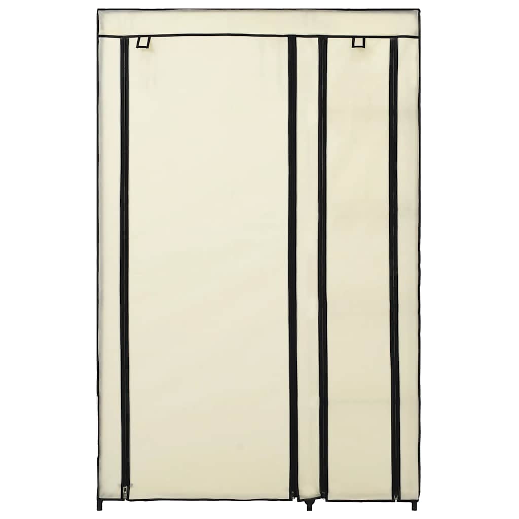 282424  Folding Wardrobes 2 pcs Cream 110x45x175 cm Fabric - PAKOBAZAAR