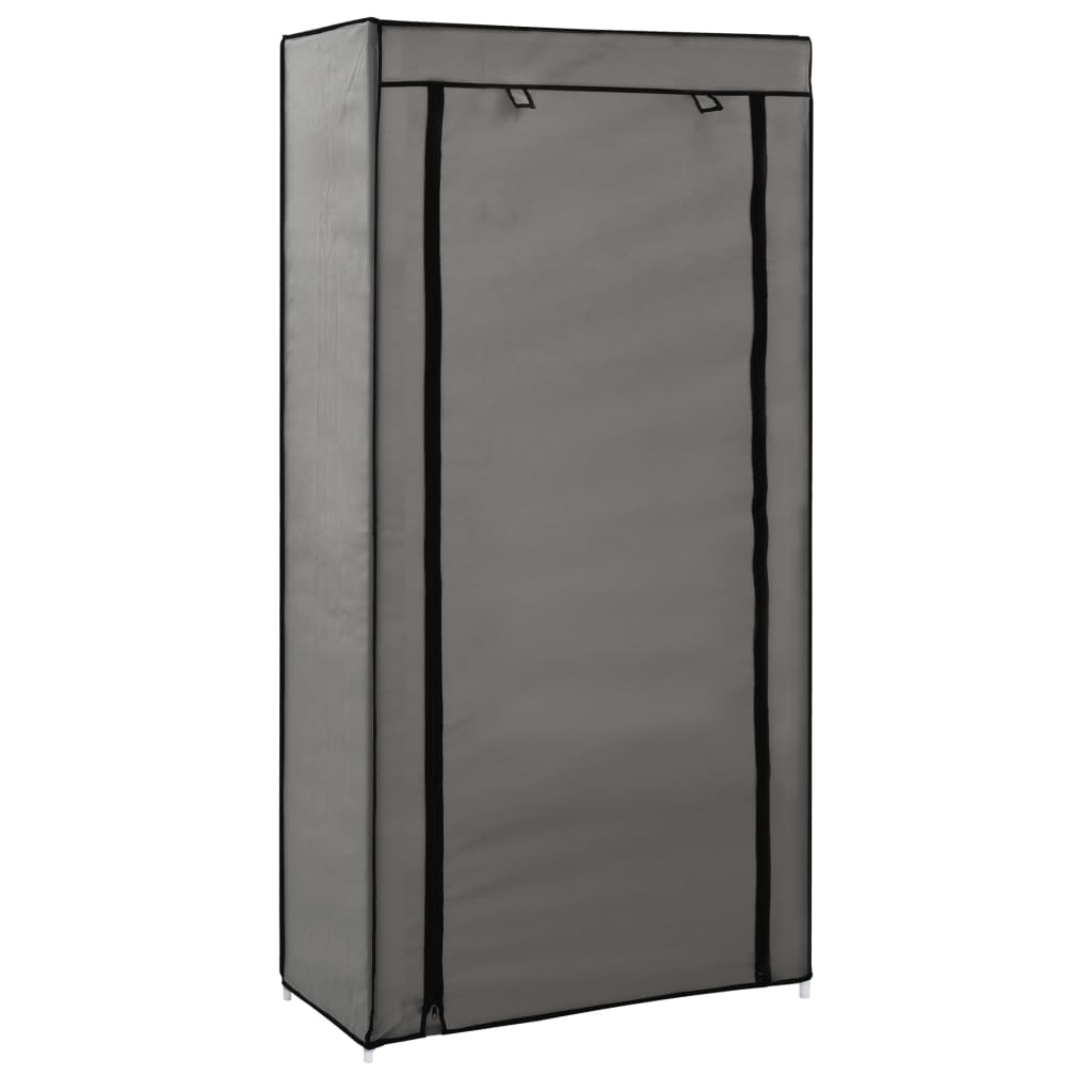 282430  Shoe Cabinet with Cover Grey 58x28x106 cm Fabric - PAKOBAZAAR