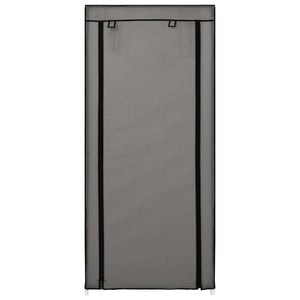 282430  Shoe Cabinet with Cover Grey 58x28x106 cm Fabric - PAKOBAZAAR