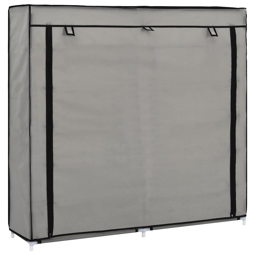 282434  Shoe Cabinet with Cover Grey 115x28x110 cm Fabric - PAKOBAZAAR