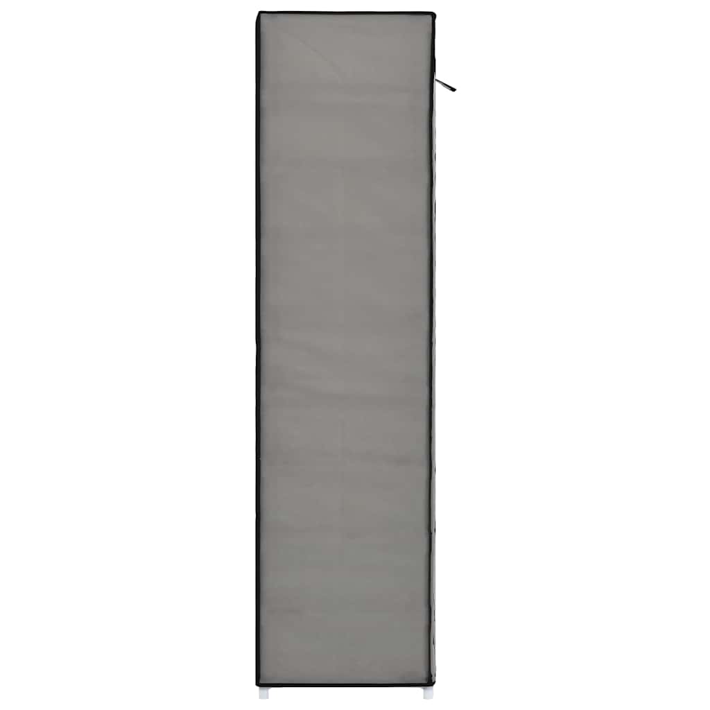 282434  Shoe Cabinet with Cover Grey 115x28x110 cm Fabric - PAKOBAZAAR