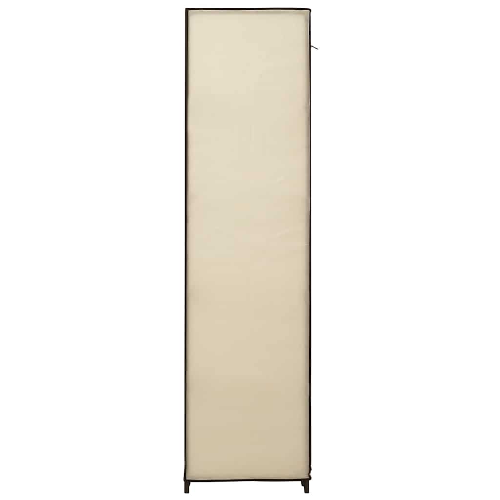 Ντουλάπα με Ράφια / Σωλήνες Κρεμ 150x45x176 εκ. Υφασμάτινη - PAKOBAZAAR
