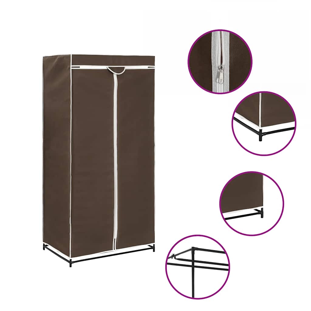 282438  Wardrobe Brown 75x50x160 cm - PAKOBAZAAR