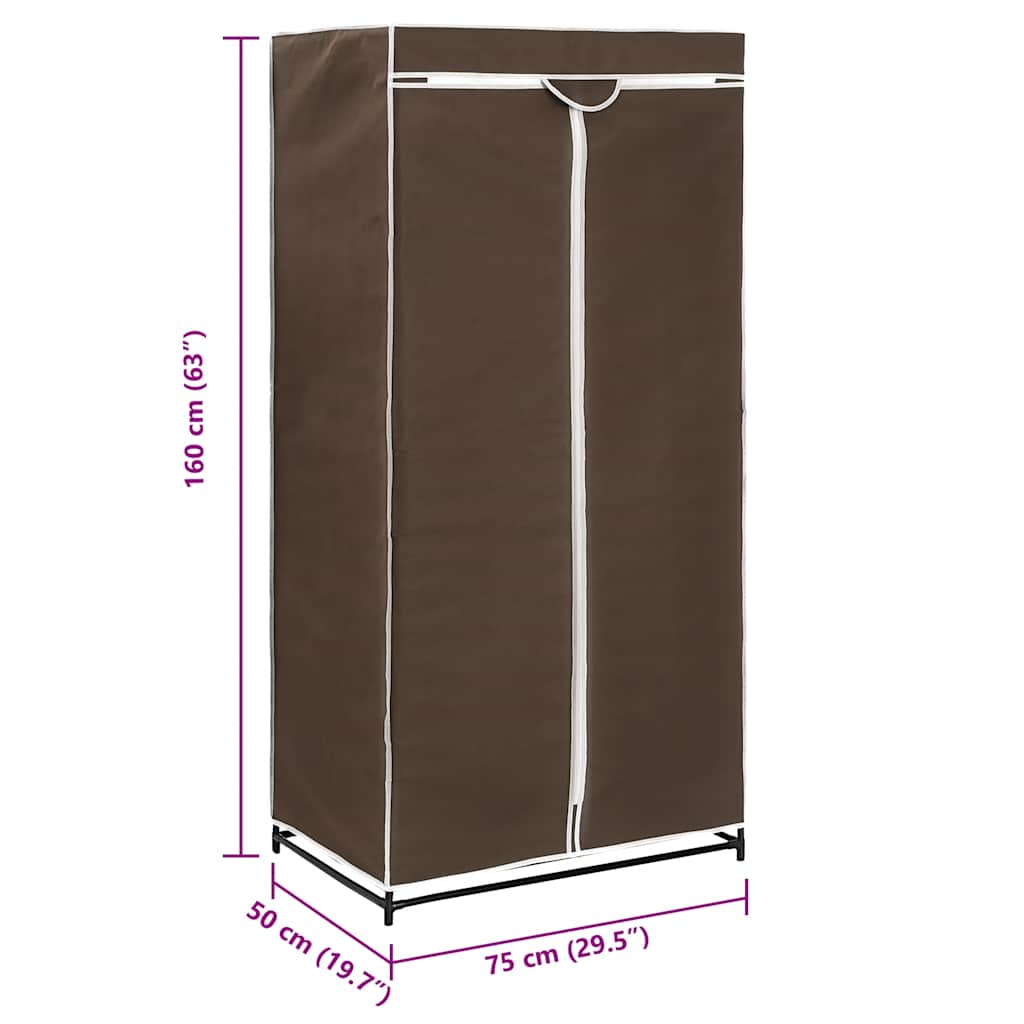 282438  Wardrobe Brown 75x50x160 cm - PAKOBAZAAR