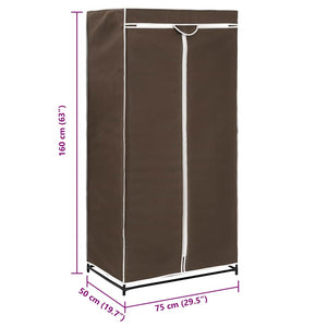 282438  Wardrobe Brown 75x50x160 cm - PAKOBAZAAR