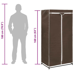 282438  Wardrobe Brown 75x50x160 cm - PAKOBAZAAR