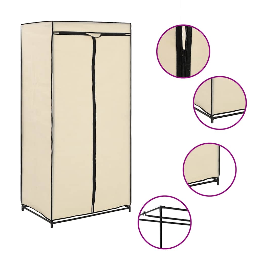 282443  Wardrobes 2 pcs Cream 75x50x160 cm - PAKOBAZAAR