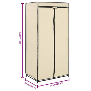 282443  Wardrobes 2 pcs Cream 75x50x160 cm - PAKOBAZAAR