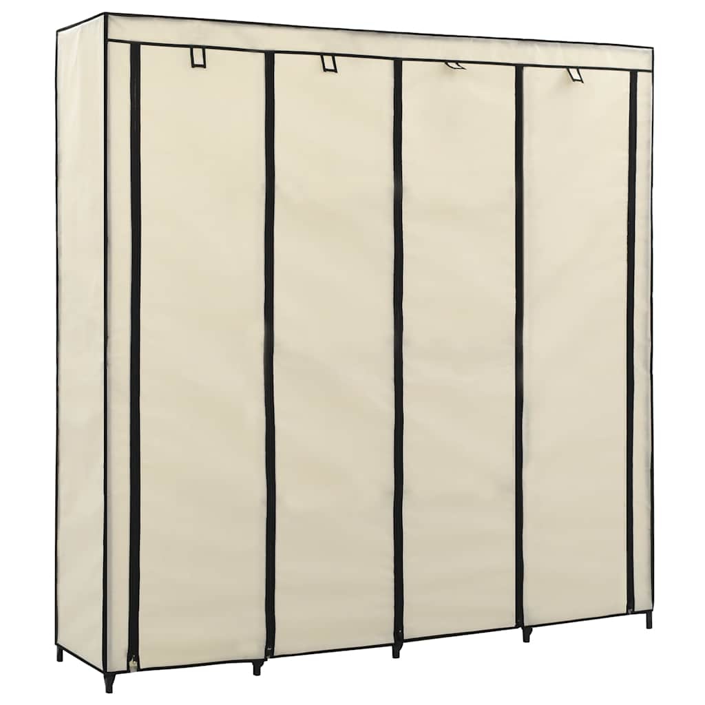 Ντουλάπα με 4 Αποθηκευτικά Τμήματα Κρεμ 175 x 45 x 170 εκ. - PAKOBAZAAR