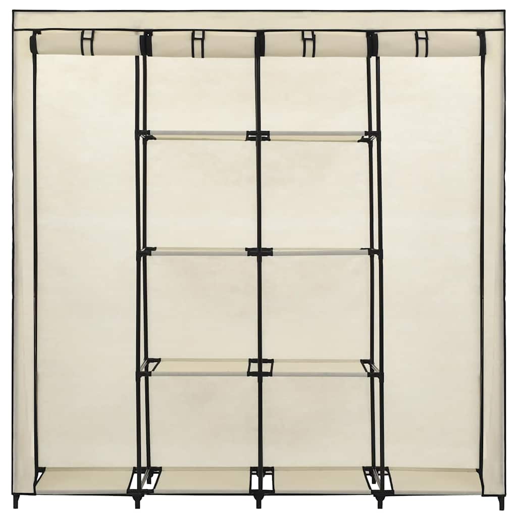 Ντουλάπα με 4 Αποθηκευτικά Τμήματα Κρεμ 175 x 45 x 170 εκ. - PAKOBAZAAR