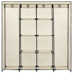 Ντουλάπα με 4 Αποθηκευτικά Τμήματα Κρεμ 175 x 45 x 170 εκ. - PAKOBAZAAR