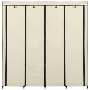 Ντουλάπα με 4 Αποθηκευτικά Τμήματα Κρεμ 175 x 45 x 170 εκ. - PAKOBAZAAR