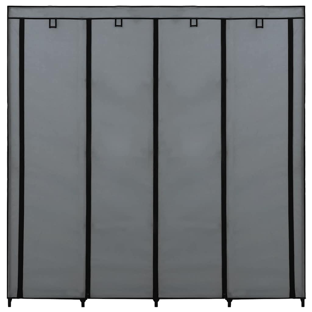 Ντουλάπα με 4 Αποθηκευτικά Τμήματα Γκρι 175 x 45 x 170 εκ. - PAKOBAZAAR