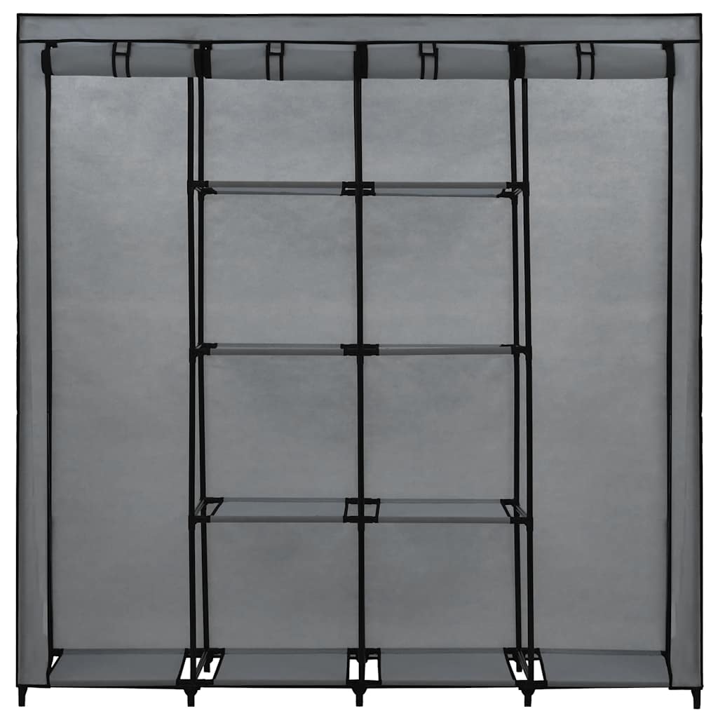Ντουλάπα με 4 Αποθηκευτικά Τμήματα Γκρι 175 x 45 x 170 εκ. - PAKOBAZAAR