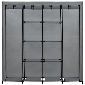 Ντουλάπα με 4 Αποθηκευτικά Τμήματα Γκρι 175 x 45 x 170 εκ. - PAKOBAZAAR