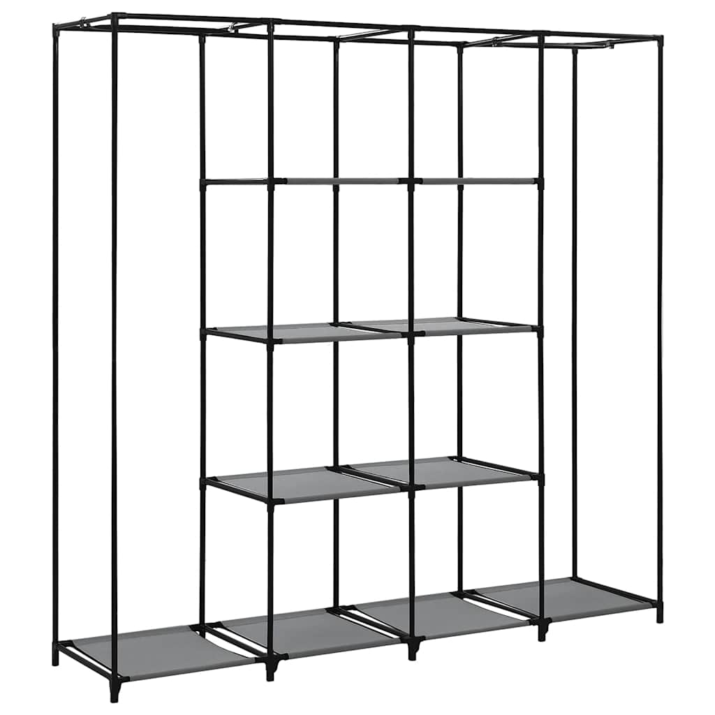 Ντουλάπα με 4 Αποθηκευτικά Τμήματα Γκρι 175 x 45 x 170 εκ. - PAKOBAZAAR