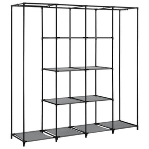 Ντουλάπα με 4 Αποθηκευτικά Τμήματα Γκρι 175 x 45 x 170 εκ. - PAKOBAZAAR