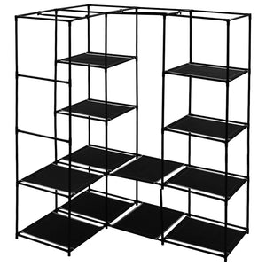282449  Corner Wardrobe Black 130x87x169 cm - PAKOBAZAAR