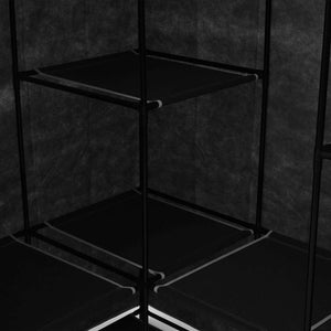 282449  Corner Wardrobe Black 130x87x169 cm - PAKOBAZAAR
