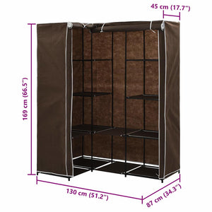 282450  Corner Wardrobe Brown 130x87x169 cm - PAKOBAZAAR