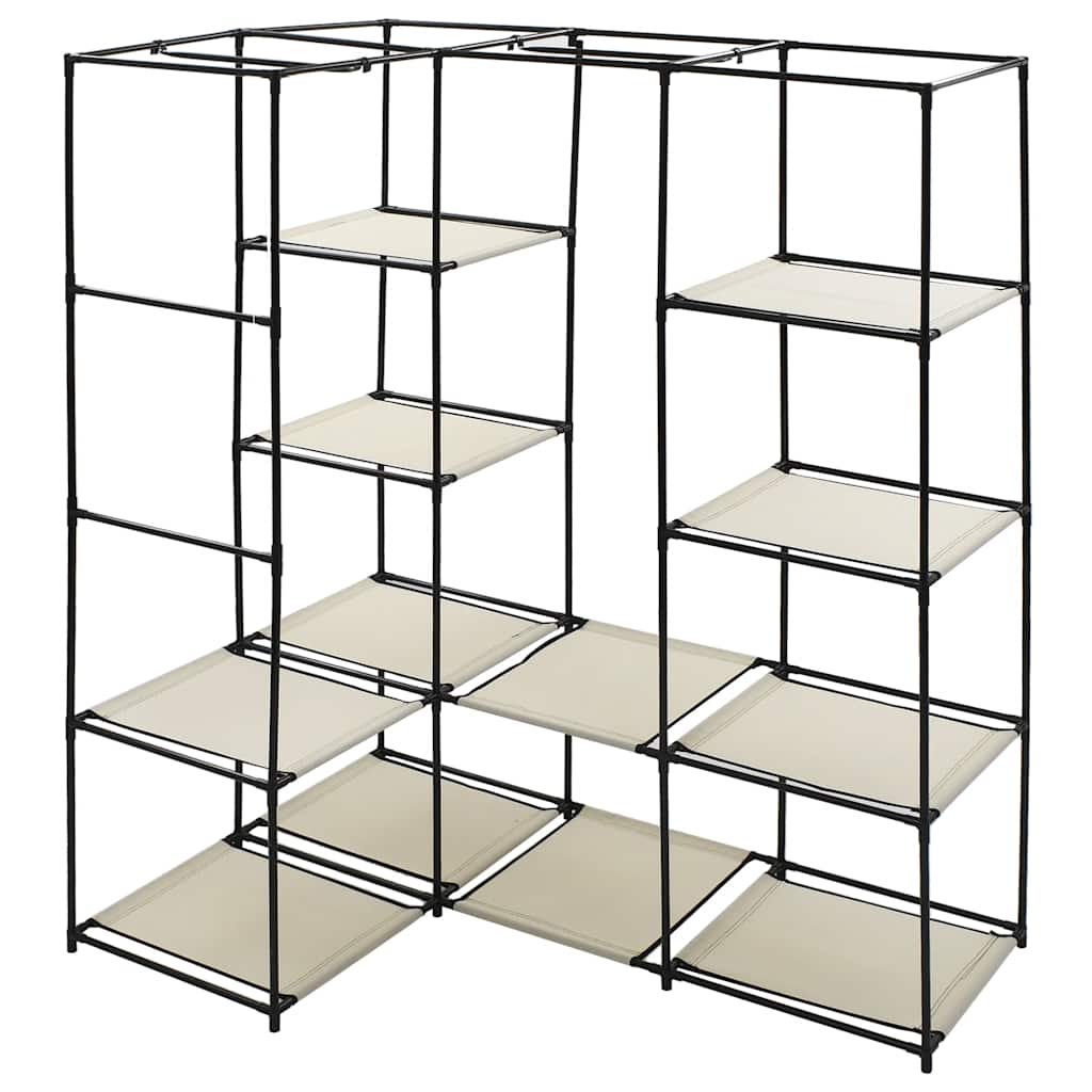 282451  Corner Wardrobe Cream 130x87x169 cm - PAKOBAZAAR