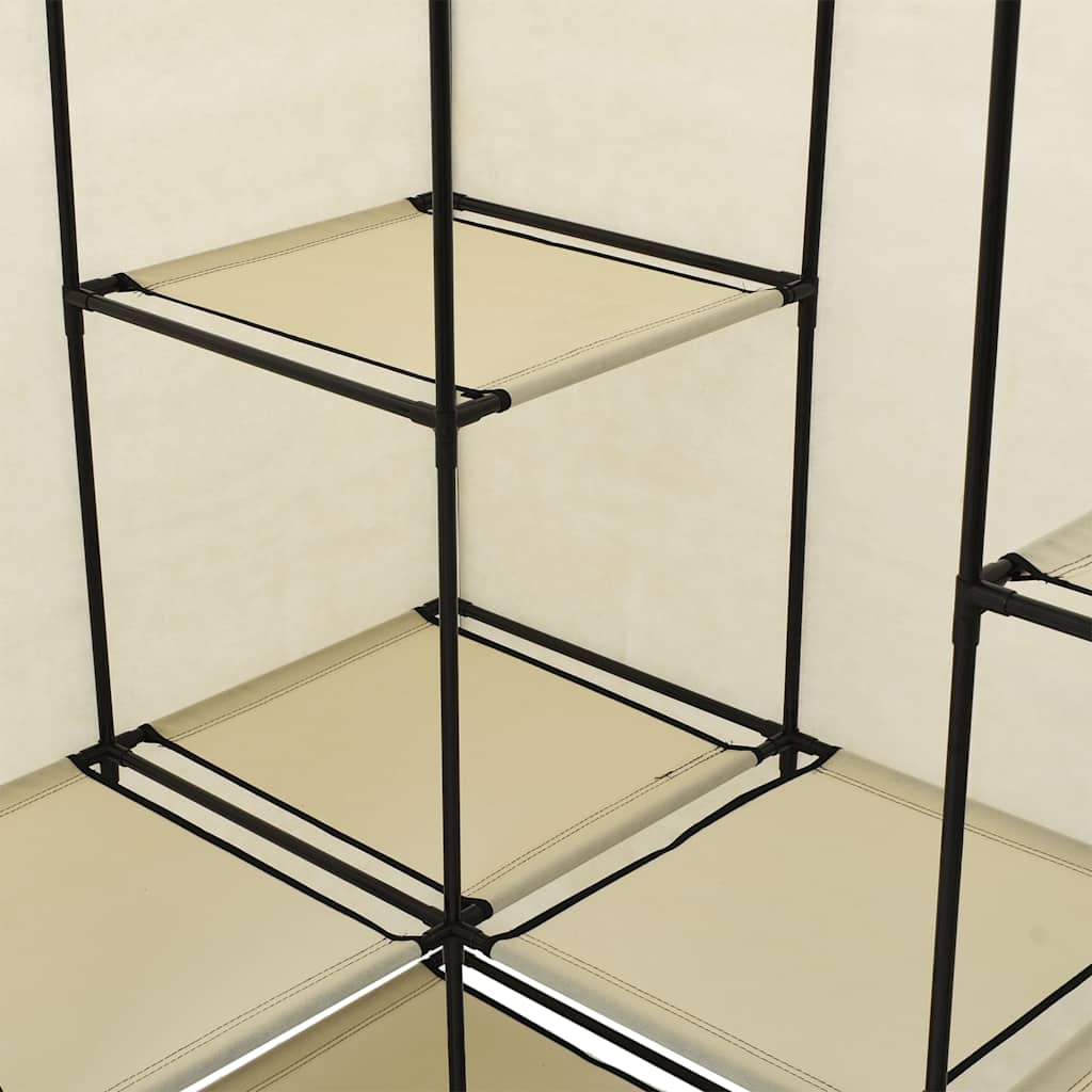 282451  Corner Wardrobe Cream 130x87x169 cm - PAKOBAZAAR