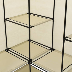 282451  Corner Wardrobe Cream 130x87x169 cm - PAKOBAZAAR