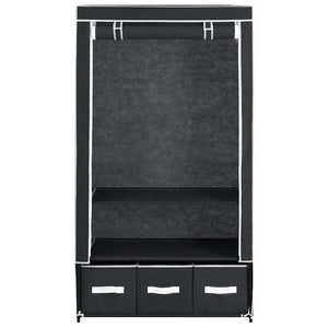 282457  Wardrobe Black 87x49x159 cm Fabric - PAKOBAZAAR
