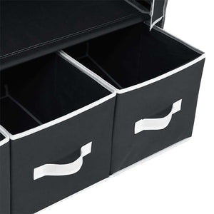 282457  Wardrobe Black 87x49x159 cm Fabric - PAKOBAZAAR