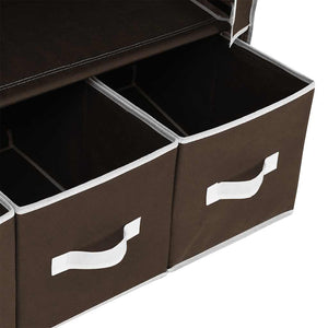 282458  Wardrobe Brown 87x49x159 cm Fabric - PAKOBAZAAR