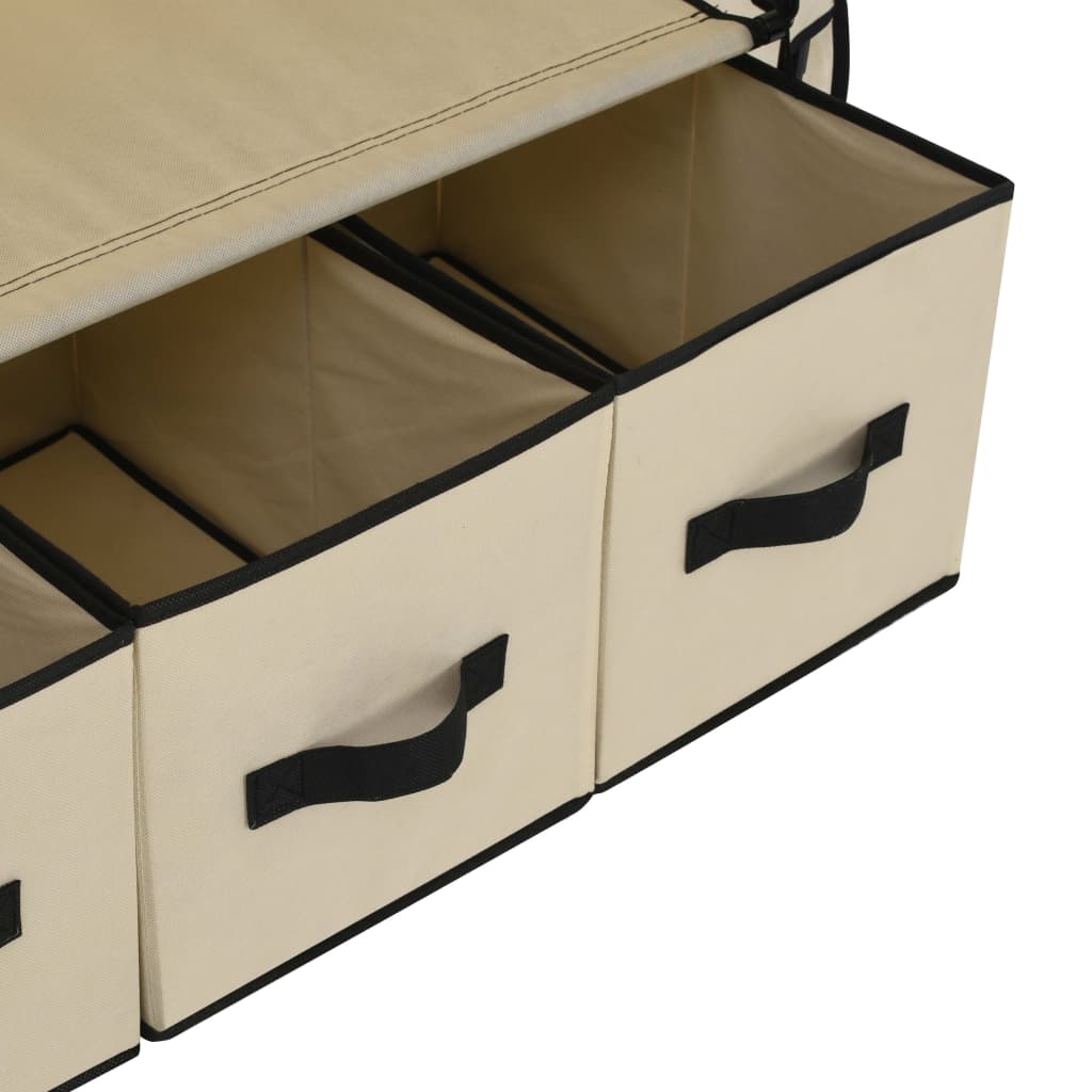 282459  Wardrobe Cream 87x49x159 cm Fabric - PAKOBAZAAR