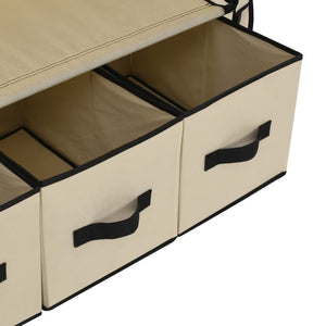 282459  Wardrobe Cream 87x49x159 cm Fabric - PAKOBAZAAR