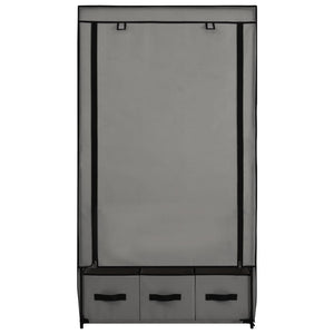 282460  Wardrobe Grey 87x49x159 cm Fabric - PAKOBAZAAR
