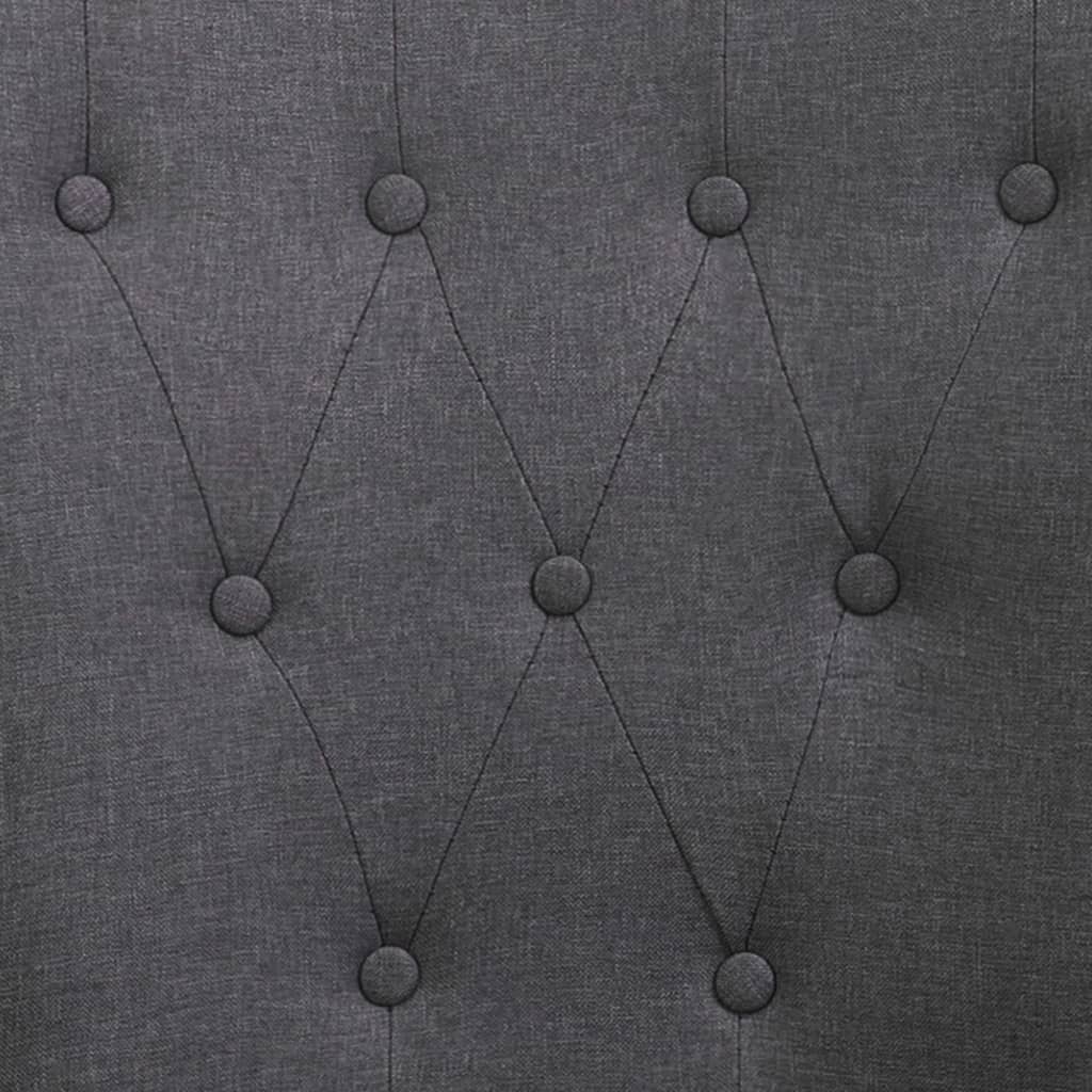 Καρέκλα Τραπεζαρίας με Μπράτσα Σκούρο Γκρι Υφασμάτινη - PAKOBAZAAR