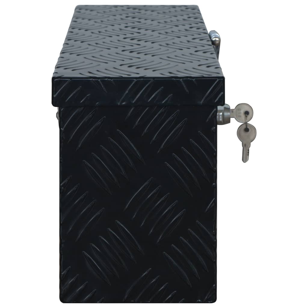 Κουτί Αποθήκευσης Μαύρο 485 x 140 x 200 χιλ. Αλουμινίου - PAKOBAZAAR