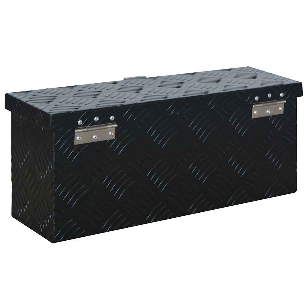Κουτί Αποθήκευσης Μαύρο 485 x 140 x 200 χιλ. Αλουμινίου - Pakobazaar