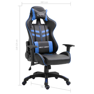 Καρέκλα Gaming Μπλε από Συνθετικό Δέρμα