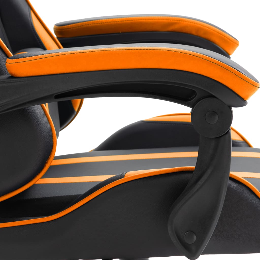 Καρέκλα Gaming Πορτοκαλί από Συνθετικό Δέρμα