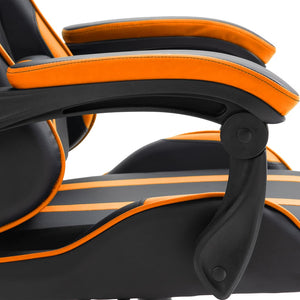 Καρέκλα Gaming Πορτοκαλί από Συνθετικό Δέρμα