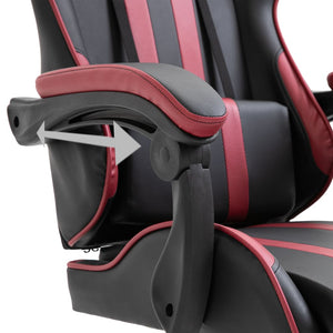 Καρέκλα Gaming Μπορντό από Συνθετικό Δέρμα - PAKOBAZAAR