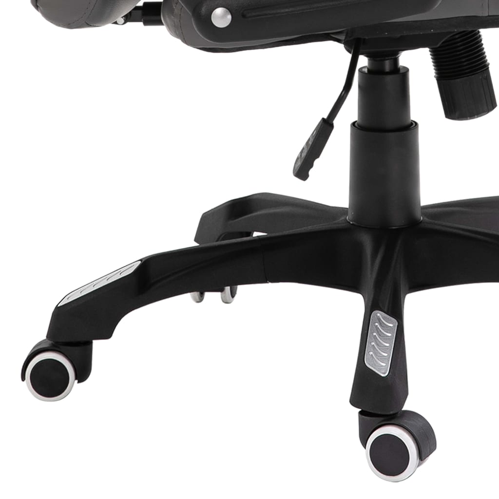 Πολυθρόνα Γραφείου Ανθρακί από Συνθετικό Δέρμα - PAKOBAZAAR