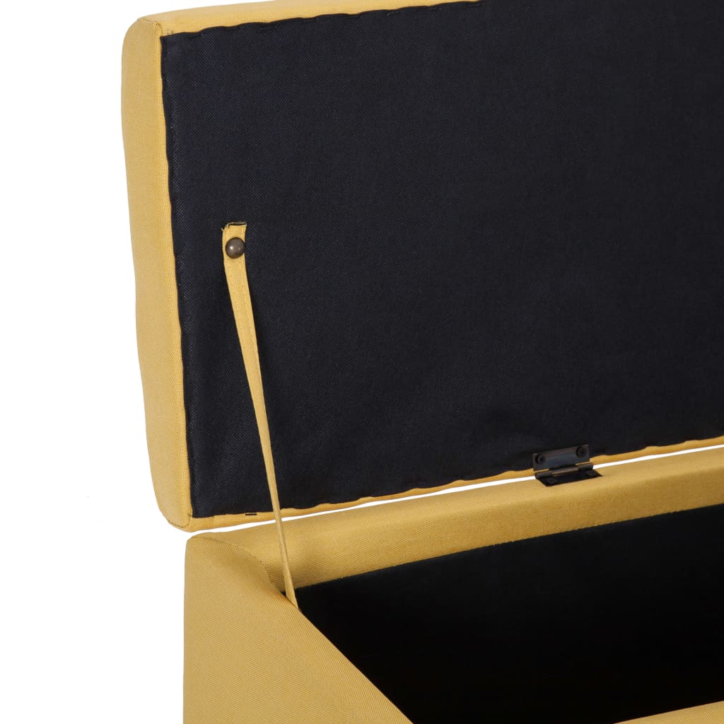 Πάγκος με Αποθηκευτικό Χώρο Κίτρινος 116 εκ. από Πολυεστέρα - PAKOBAZAAR