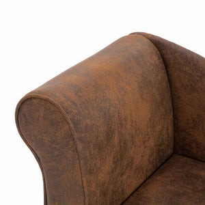 Ανάκλιντρο Καφέ από Συνθετικό Καστόρι
