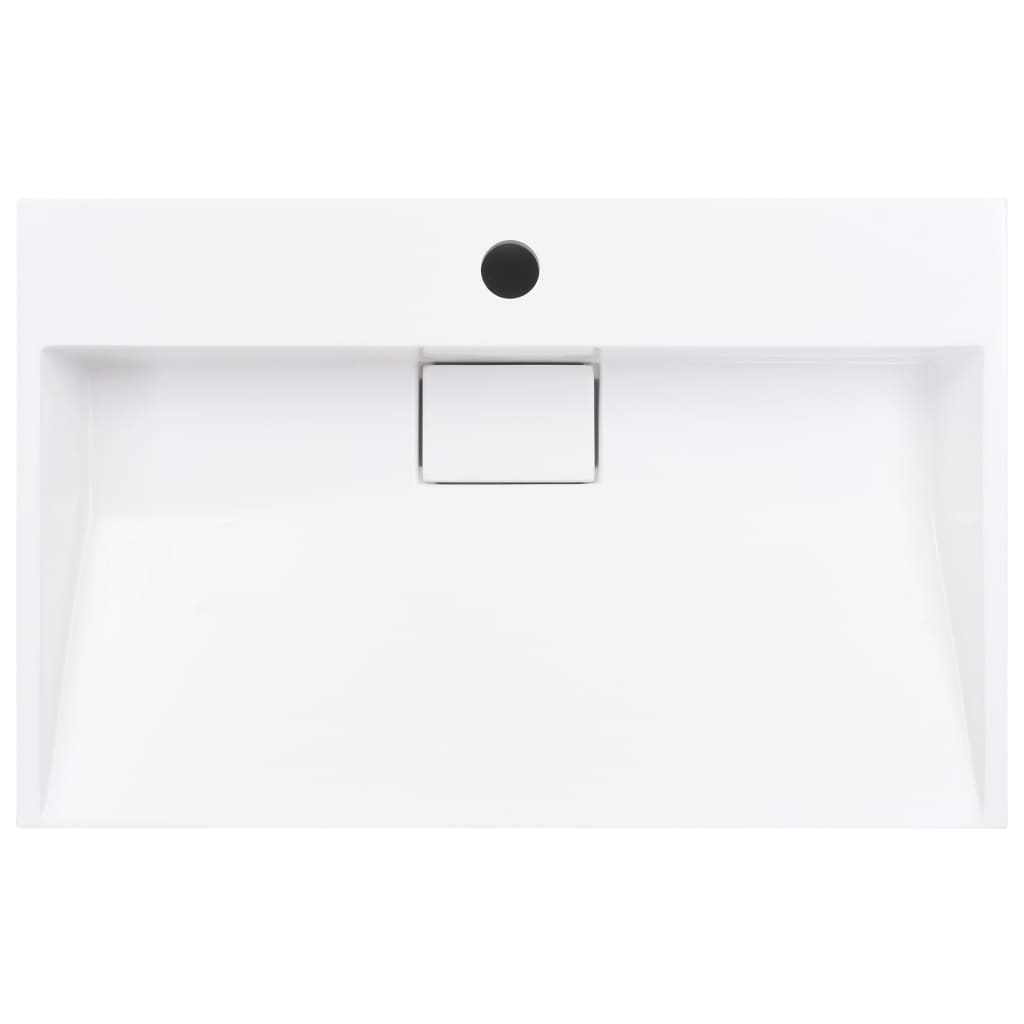 Νιπτήρας Λευκός 60x38x11 εκ. Συνθετικός από Τεχνητό Μάρμαρο - PAKOBAZAAR