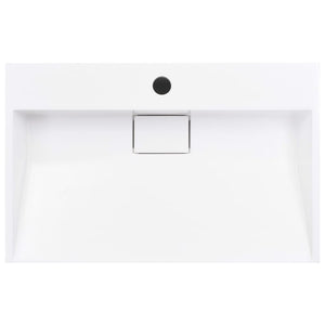 Νιπτήρας Λευκός 60x38x11 εκ. Συνθετικός από Τεχνητό Μάρμαρο - PAKOBAZAAR