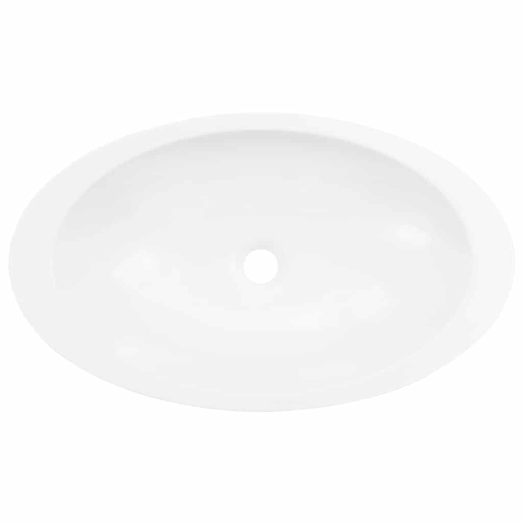 Νιπτήρας Λευκός 59,3x35,1x10,7 εκ. Συνθετικός Τεχνητό Μάρμαρο - PAKOBAZAAR