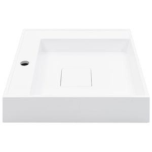 Νιπτήρας Λευκός 50x50x12,3 εκ. Συνθετικός από Τεχνητό Μάρμαρο - PAKOBAZAAR