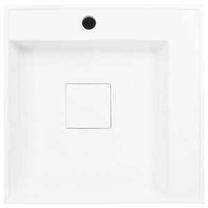 Νιπτήρας Λευκός 50x50x12,3 εκ. Συνθετικός από Τεχνητό Μάρμαρο - PAKOBAZAAR